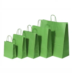 Χάρτινη Σακούλα Συσκευασίας Kraft Με Στριφτό Χεράκι Λαχανί